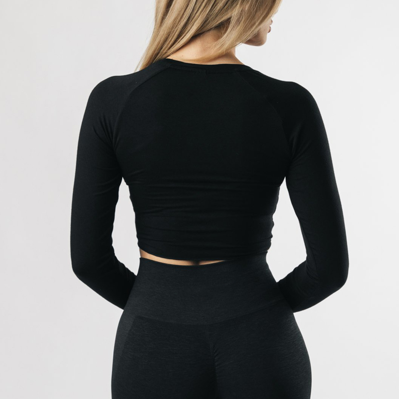 Cotton High Quality Comfortable And Breathable Sports And Leisure Women's Sports Long-Sleeved Top